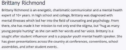 Conference Speaker Bio Example: Brittany Richmond